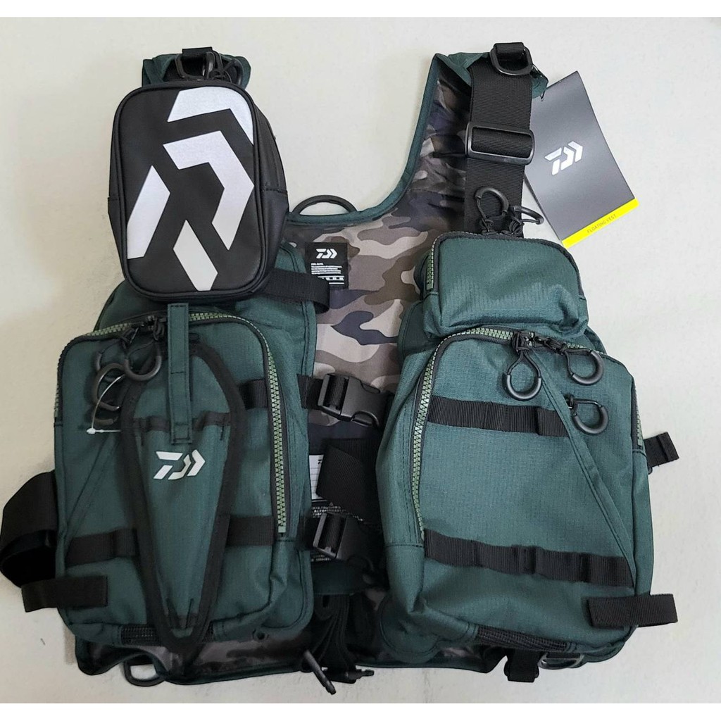 平昇釣具 Daiwa Df 66 多功能路亞輕便救生衣磯釣綠色全新品 蝦皮購物