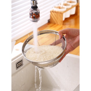 不鏽鋼洗菜籃洗菜盆瀝水籃菜籃子廚房家用多功能洗米篩淘米神器