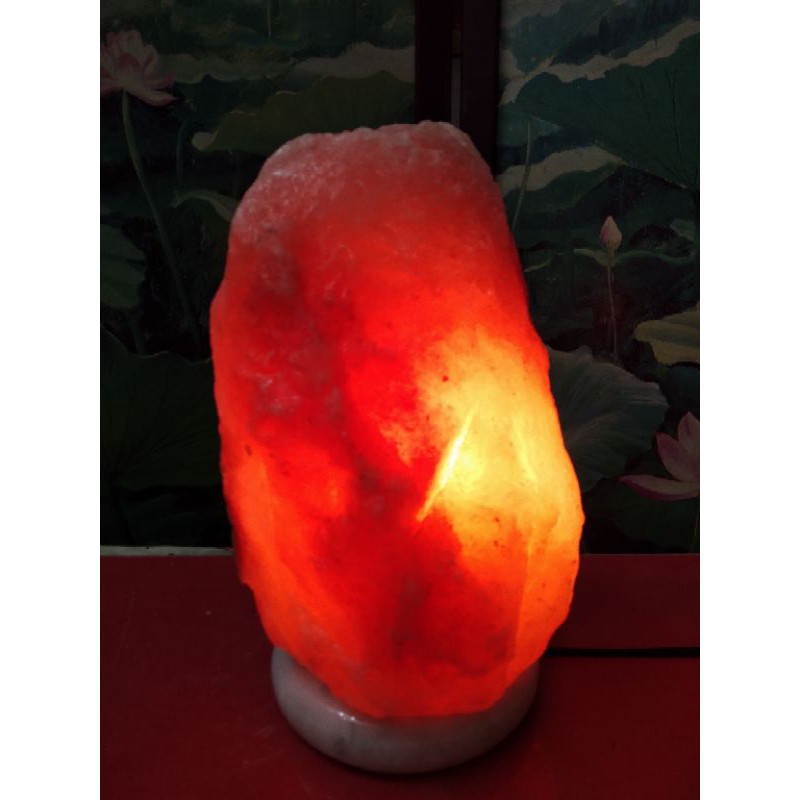 月理水晶鹽燈6.2公斤~喜馬拉雅白+鴿血鹽燈 只賣930唷~玉石底座可調適開關
