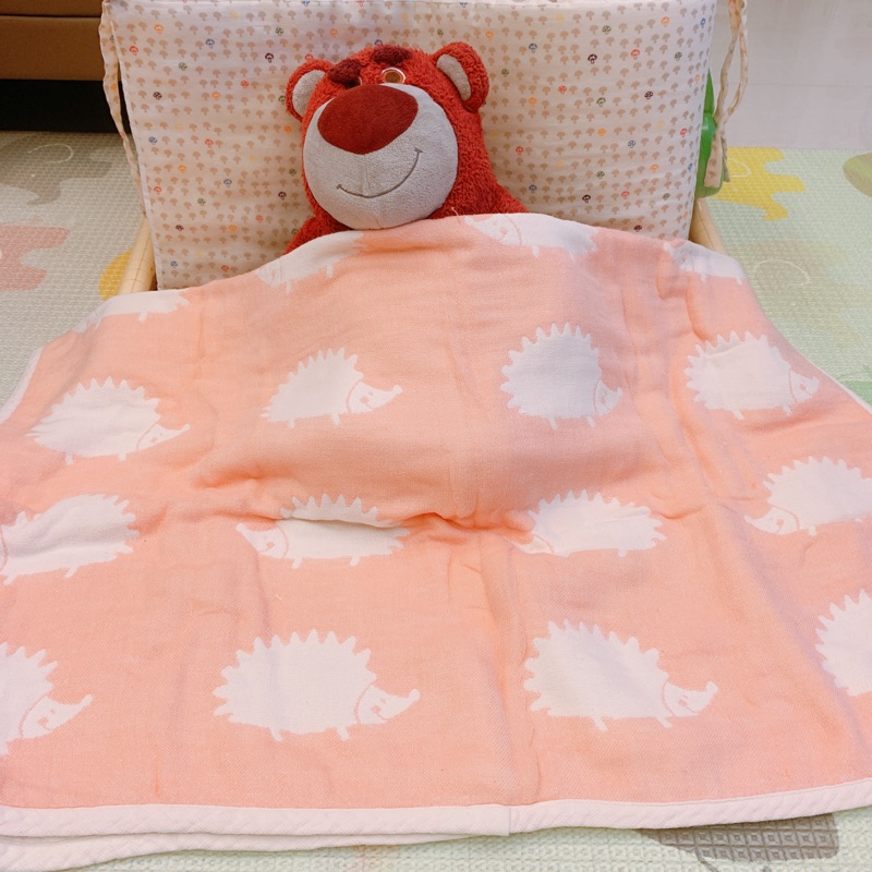 日本製Hoppetta六層紗粉色刺蝟被