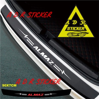 ALMAZ 汽車 3D 碳門檻貼紙 ALMAZ 3D 碳門檻板貼紙 4 件