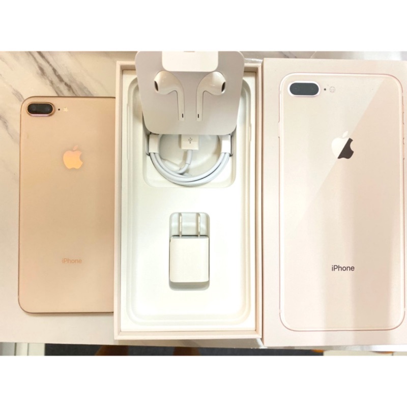 *全新配件*蘋果 Apple IPhone 8 系列 Plus 5.5吋顯示器 256G 金色(有點玫瑰金)二手機