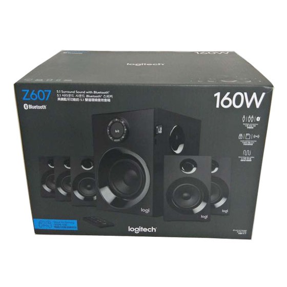 3ctown 台灣公司貨含稅附發票logitech羅技z607 5 1聲道藍牙喇叭六件式 蝦皮購物