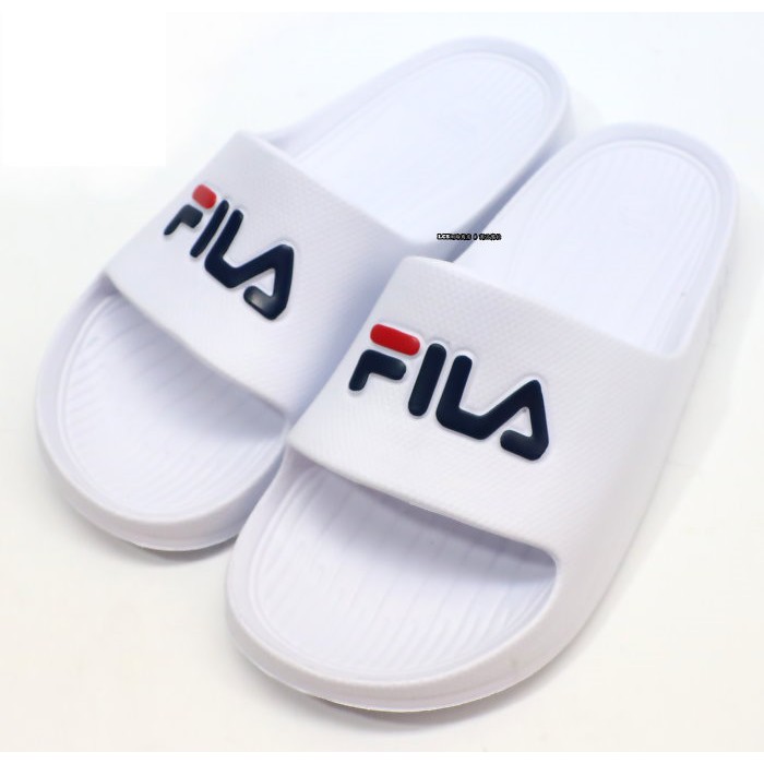 公司正品 4S355Q113    FILA 男.女款鞋面LOGO系列 運動休閒拖鞋4S355W113