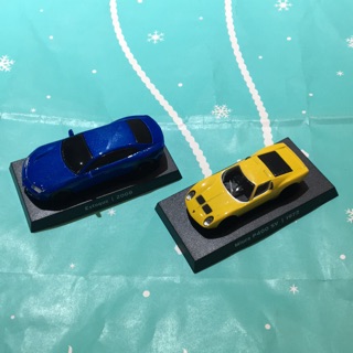 全新 7-11 義大利藍寶堅尼 經典模型車組合 1:64 限定收藏 1972 Miura 黃色 2008 寶藍色