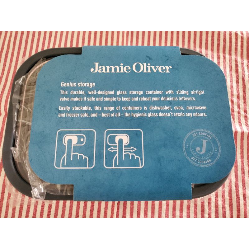 Jamie Oliver 方形耐熱玻璃保鮮盒800ML (中) （全新）