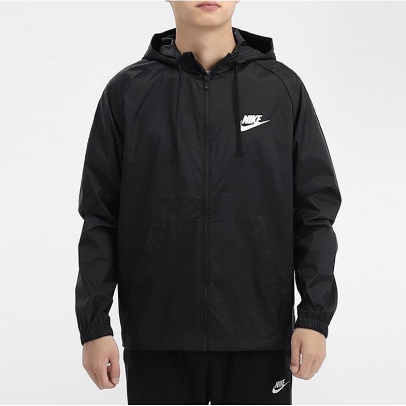 Nike Sportswear 男款 小LOGO 防風 連帽 外套 黑色 CZ8677-010