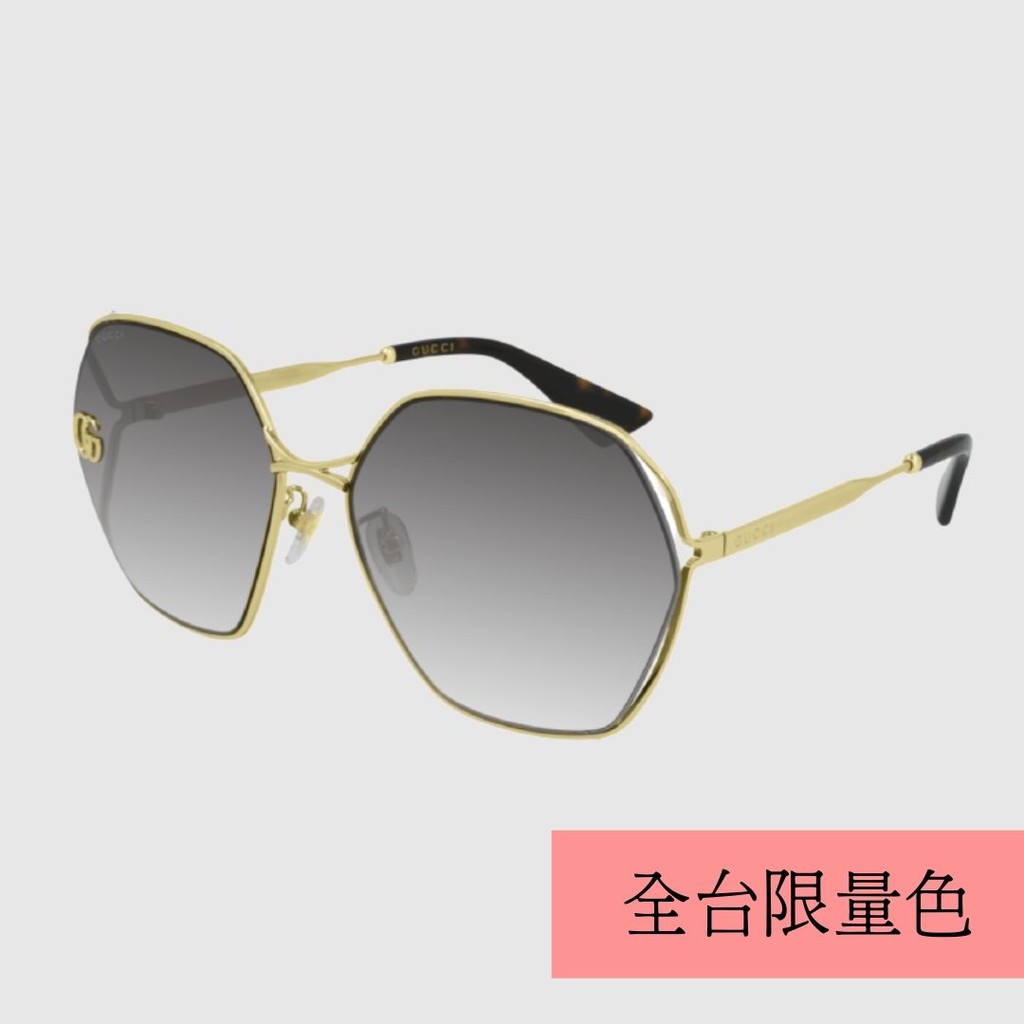 GUCCI｜六角形太陽眼鏡 GG0818SA 多色【葛洛麗雅眼鏡】