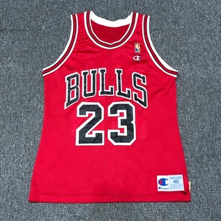 CHAMPION NBA BULLS MICHAEL JORDAN 23 BASKETBALL JERSEY 尺寸 40