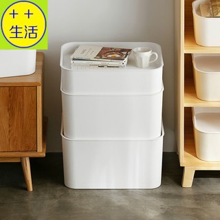 【++生活】 塑膠收納箱有蓋衣服收納盒玩具整理儲物箱子衣櫃收納