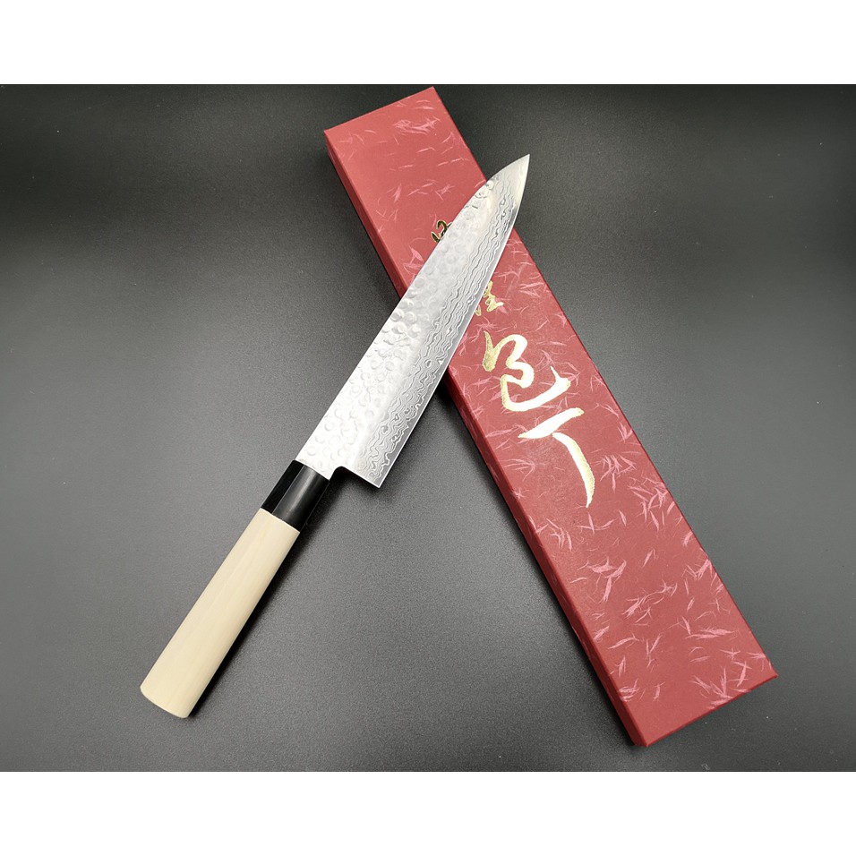 牛刀　和牛刀　銀三　本鍛造 包丁 和牛刀 切付牛刀 240mm 24cm 8寸 義弘作 銀三鋼 銀紙三号