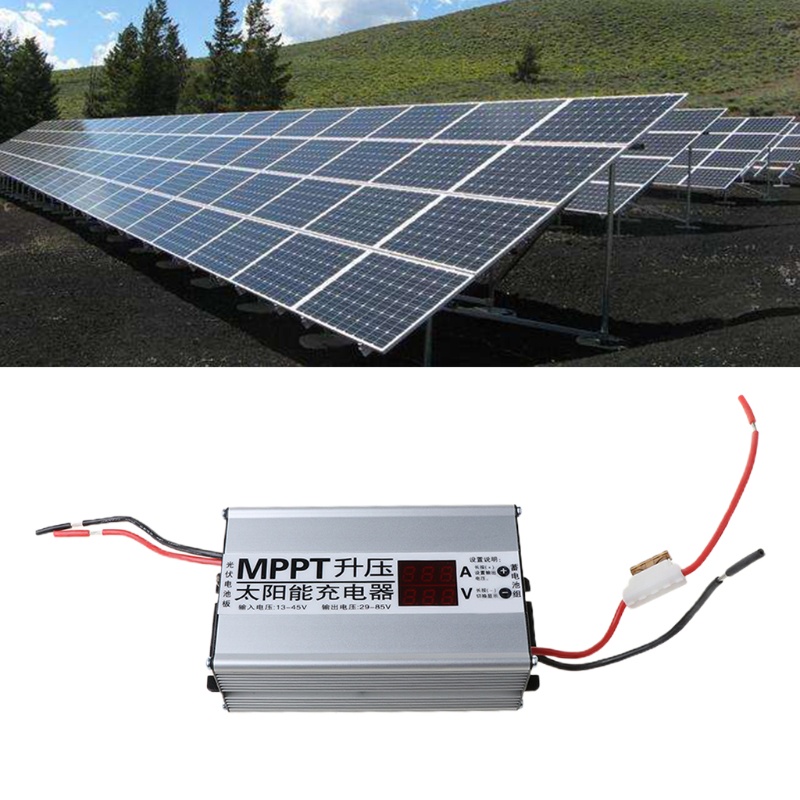 Pcf* MPPT太陽能電池板電池充電器控制器10A升壓器13-45升壓29-85V可調24V 36V 48V 60V