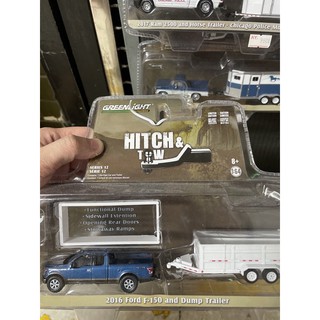 《模王》 1/64 美國綠光 模型合金車 2016 福特 F-150 & 拖車