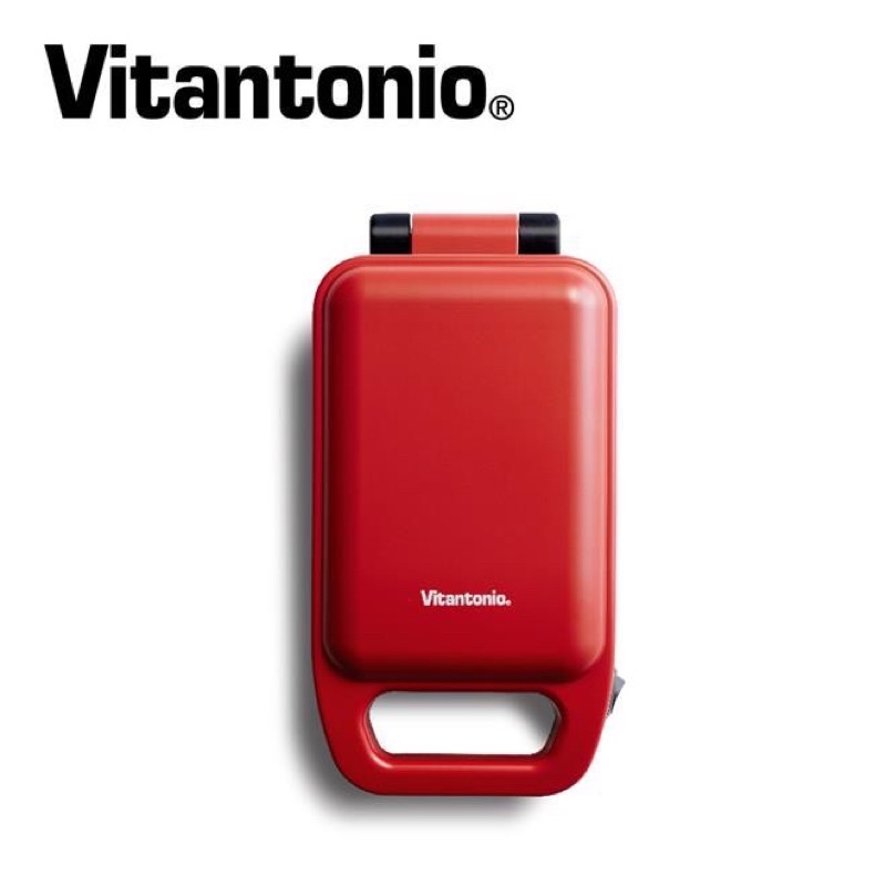 【Vitantonio】小小V厚燒熱壓三明治機(番茄紅)