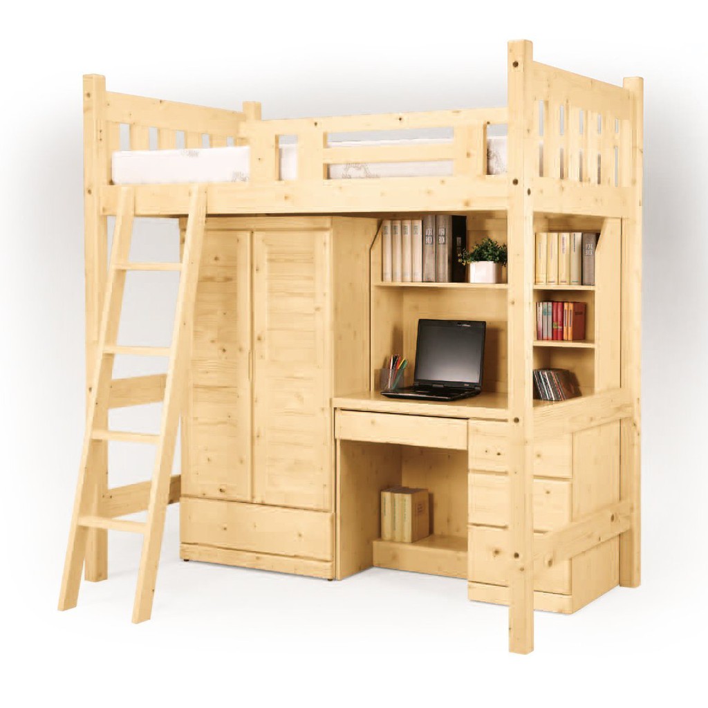 臥室最佳擺設 子母床 上下床 兒童床 松木高架床組（6）屏東市 廣新家具行