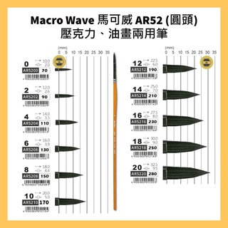Macro Wave 馬可威 AR52 (圓頭) 壓克力、油畫兩用筆
