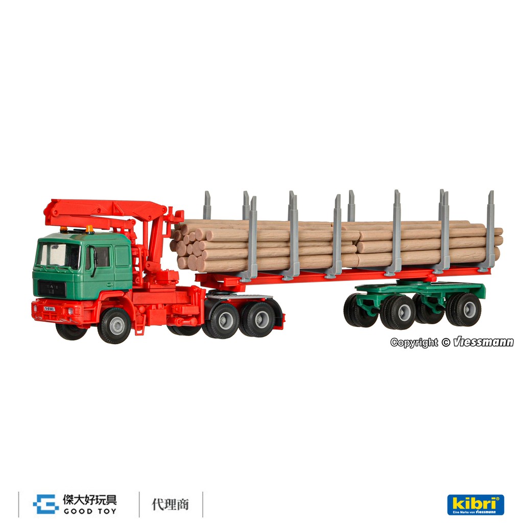 Kibri 12271 (HO kit) MAN 半掛伐木運送卡車(附起重吊臂)