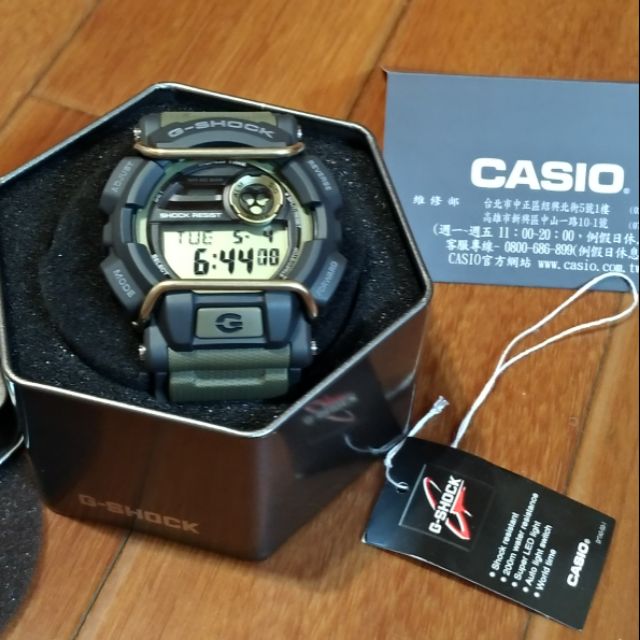 這個月剛買之全新百貨公司貨正貨CASIO 卡西歐 G-SHOCK運動錶飛行錶款軍綠色款面交免運