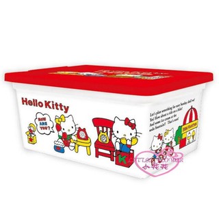 ♥小花花日本精品♥Hello Kitty 方形收納盒 置物盒 玩具盒 密封盒 附蓋 居家收納 雜物收納12055104