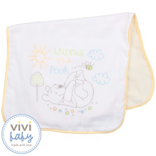 <現貨> 迪士尼ViVibaby - 迪士尼 雙面澡巾(黃) - 小熊維尼 台灣製 紗布巾