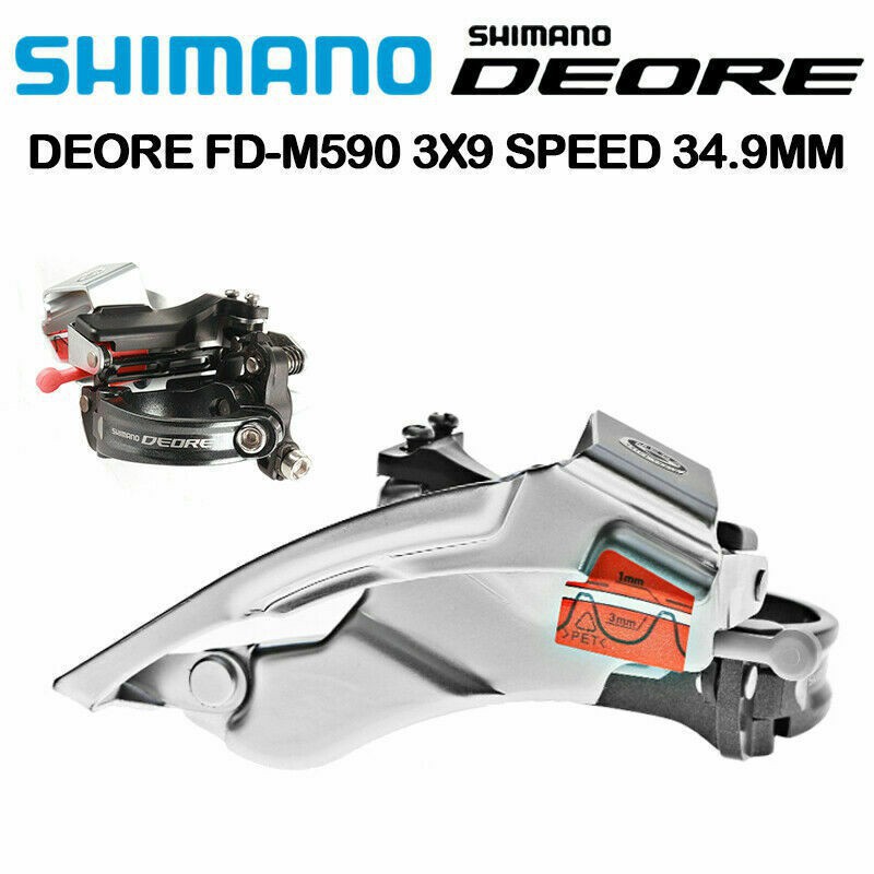 Shimano Deore Fd - M590 3X9 速度山地自行車配件 34. 9 毫米