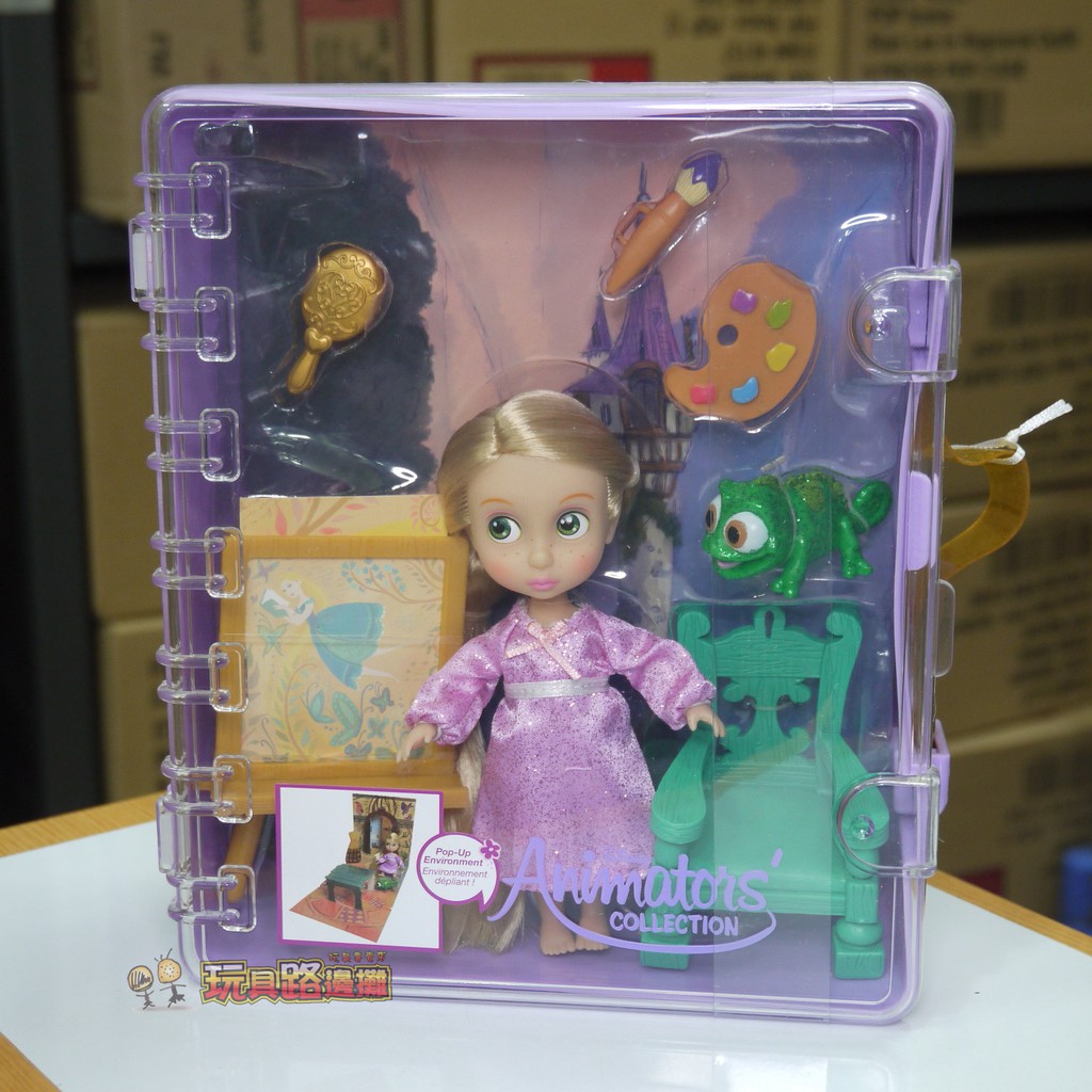 {玩具路邊攤} 特價 正美版 迪士尼 限定 5吋 動畫娃娃提盒系列 魔髮奇緣 長髮公主 長髮公主 樂佩 Rapunzel