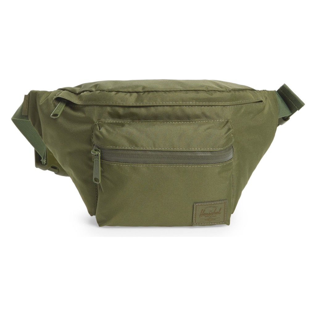 Herschel Seventeen 軍綠 綠色 防水拉鍊 輕量帆布 旅行 側包 胸包 斜包 小包 腰包 現貨