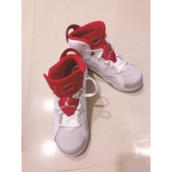 正品Jordan6代童鞋-經典紅白色（限定林媽咪下標）