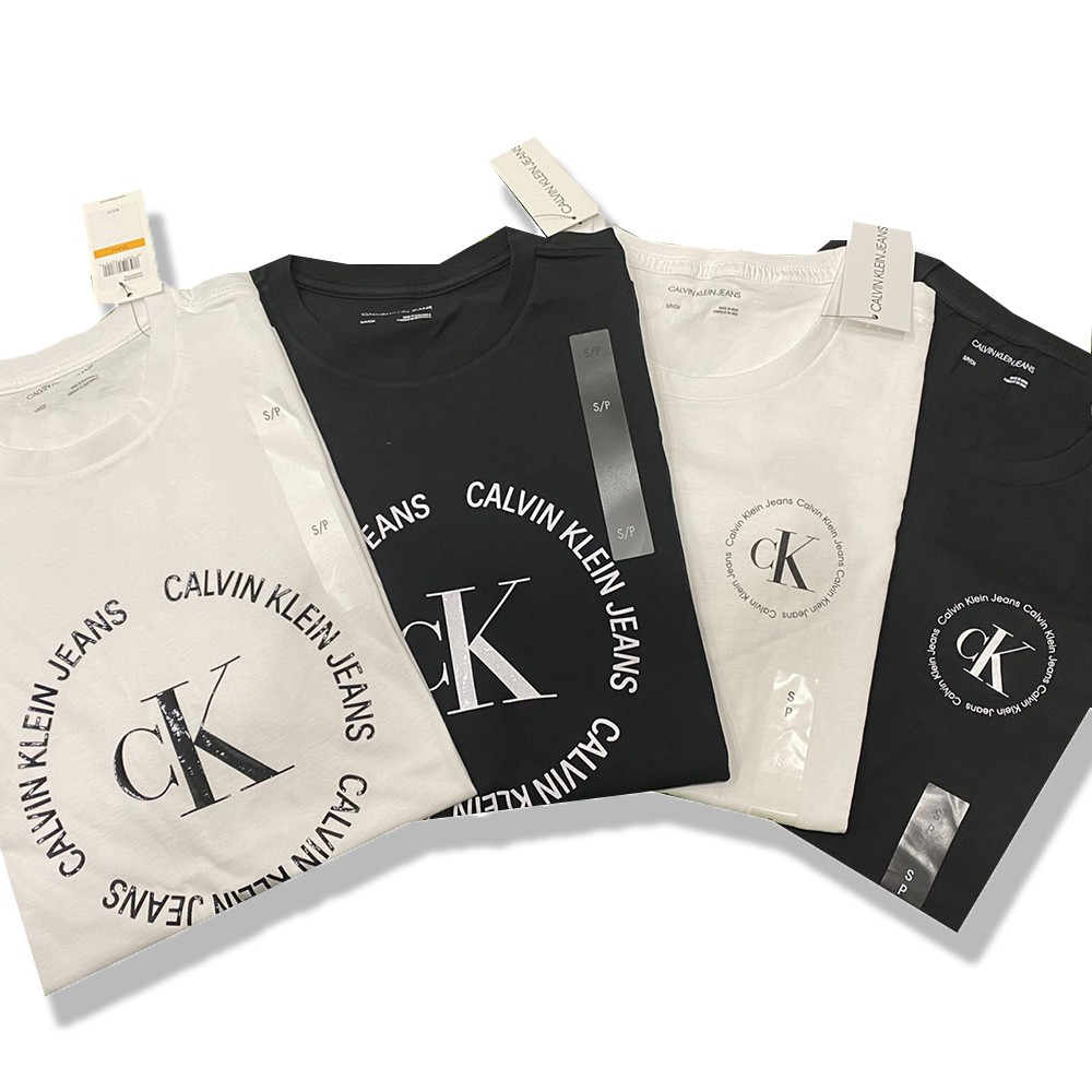 Calvin Klein CK 男版 短T 立體印膠 短袖上衣 情侶裝 黑白兩色 T恤 現貨