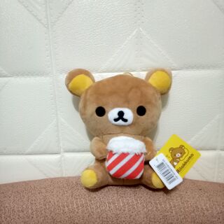 Rilakkuma授權品 拉拉熊絨毛公仔娃娃 懶熊玩偶 坐姿拉拉熊絨毛細緻造型模樣超卡哇伊
