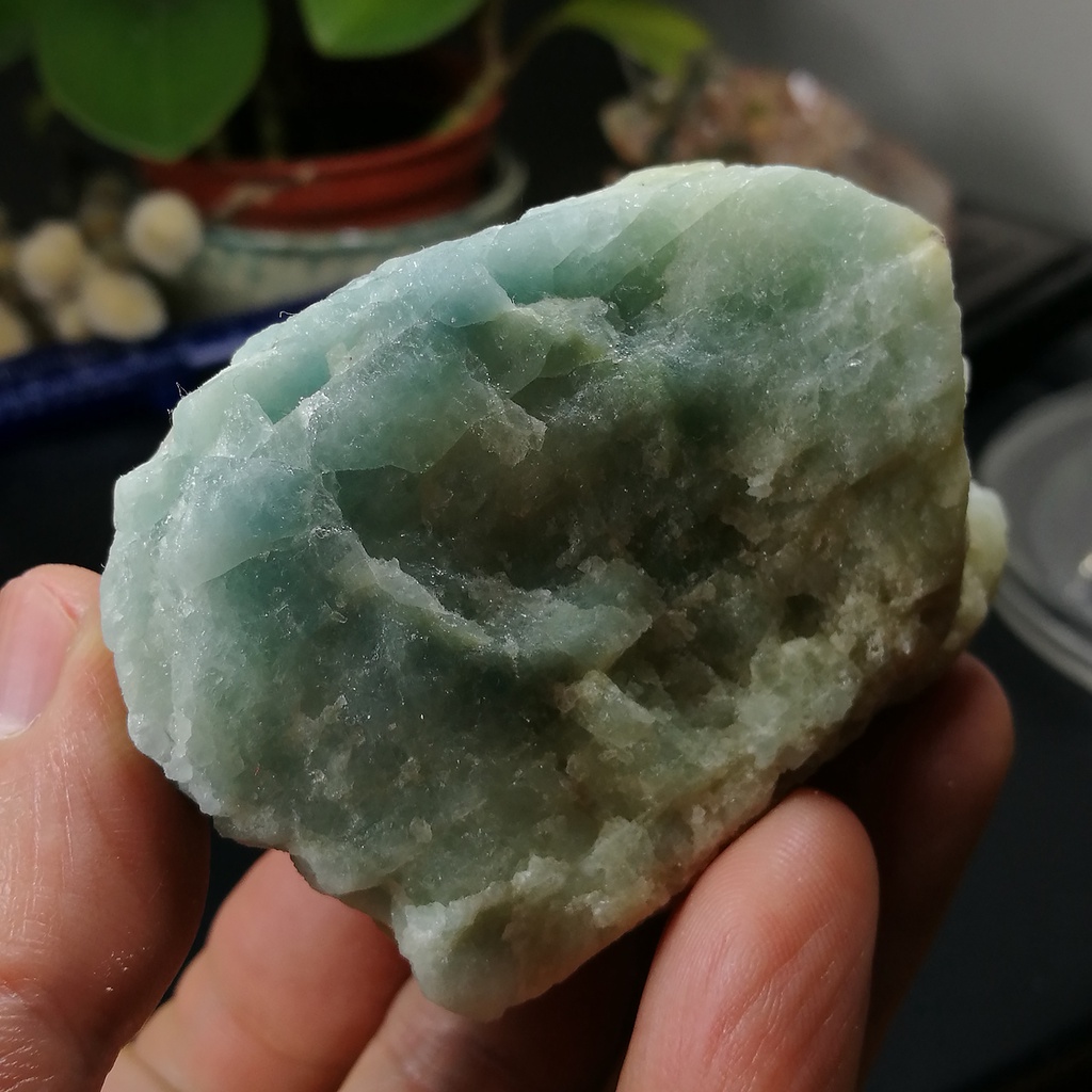 [友克鑫礦業]bc57約重147.6g-海水藍寶 原礦 Aquamarine 海藍寶 晶礦 共生雲母 原石 綠柱石