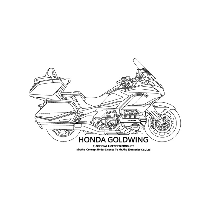 【Nika 設計師T恤】HONDA GOLDWING  GL1800 GOLDWING  CTX700 摩托車T恤-短袖