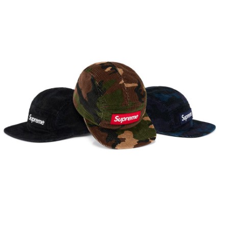 『HANSAN』 Supreme Camo Corduroy Camp Cap 燈芯絨 分割帽 帽子