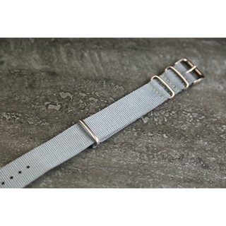 Gray 18mm Nylon Watch Strap 尼龍;NATO zulu G10四環時尚軍用錶帶~灰