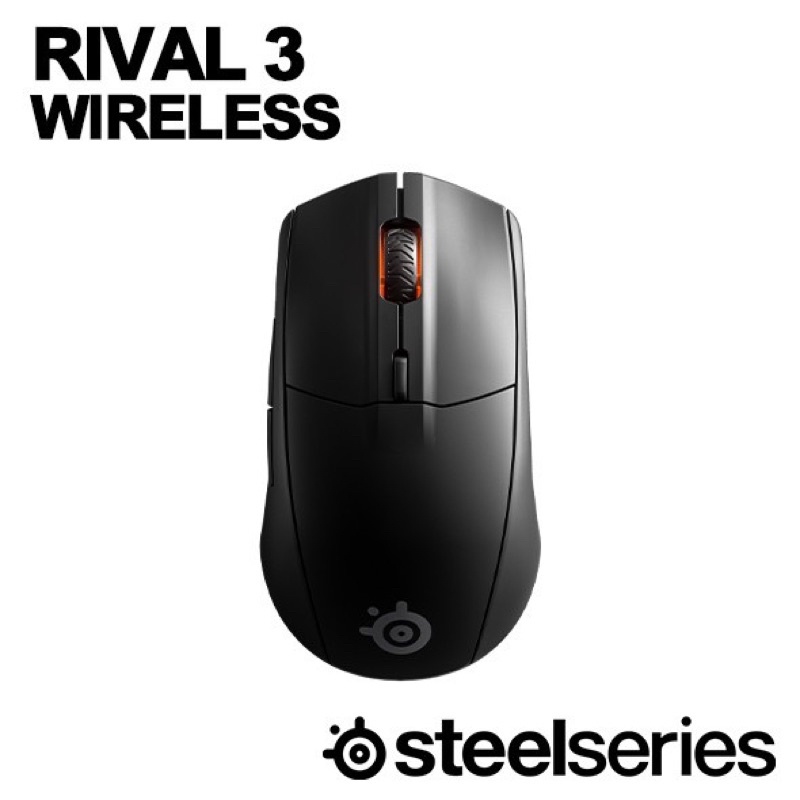 轉售 官方購買 SteelSeries 賽睿 Rival 3 Wireless 無線 電競 光學滑鼠 黑色 官方旗艦店