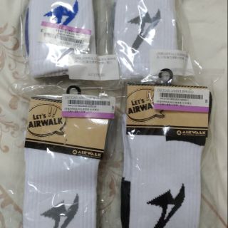 美國 airwalk 吸濕透氣 純棉厚底 運動休閒襪 白底 air walk（可拆賣，全新）