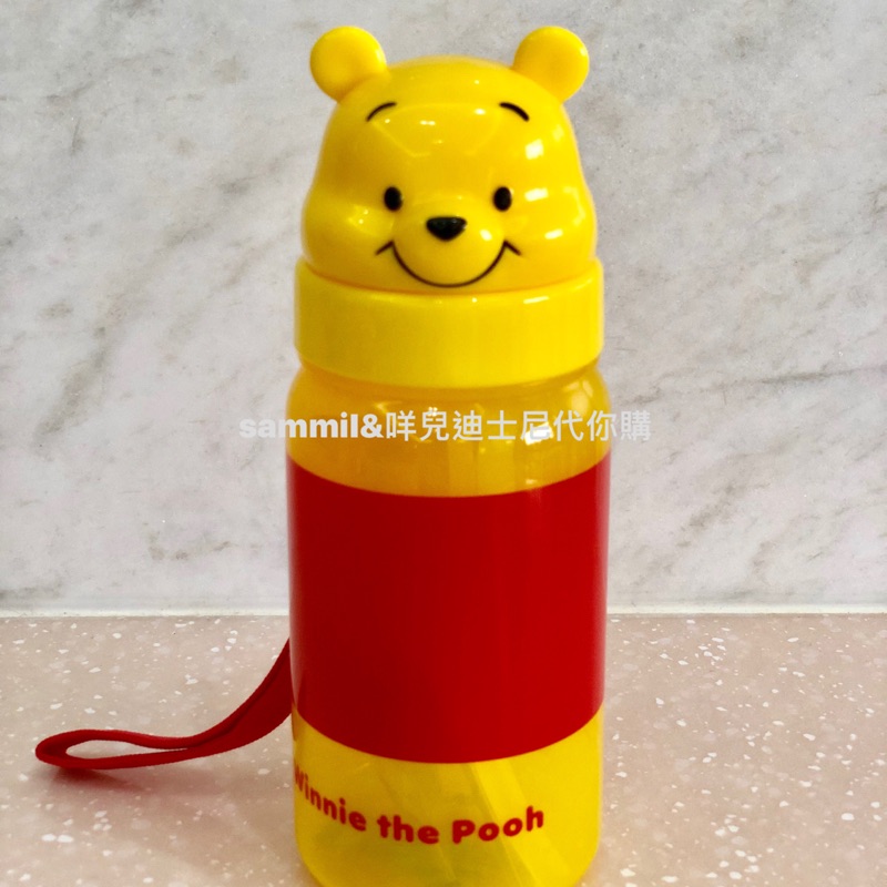 Sammi香港迪士尼代購—小熊維尼 Winnie the Pooh 提帶吸管水壺