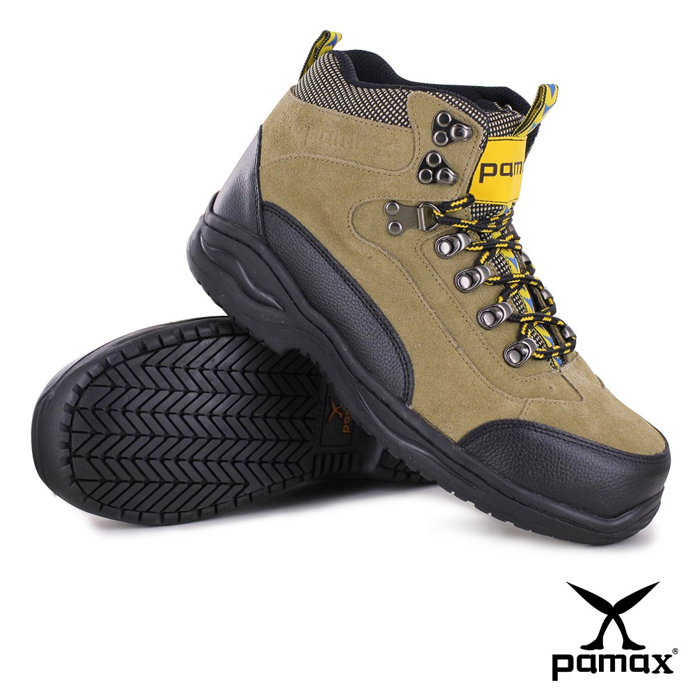 PAMAX 帕瑪斯-皮革製高抓地力氣墊安全鞋/PA00315H-銀纖維PU彈力氣墊