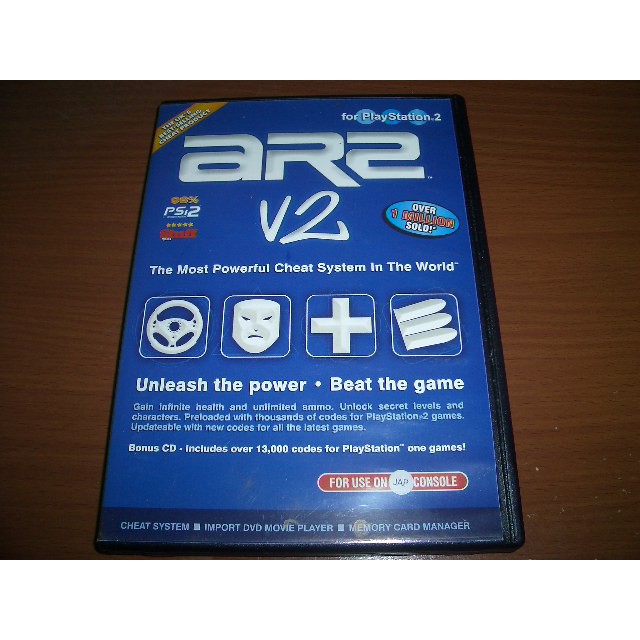 PS2 主機 AR2金手指 2.36 完整版 ~ 正版玩家專用 ~ 可對應薄機 免改機可用~另有無線手把 VGA BOX