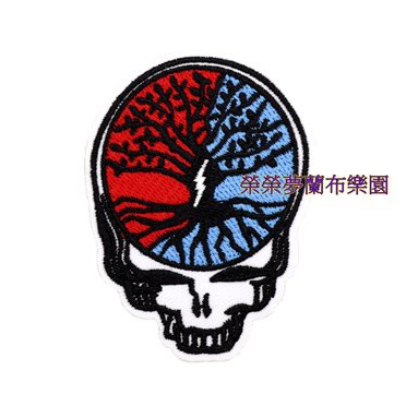 榮榮夢蘭布樂園＊504/R03＊骷髏頭＊燙布貼、燙貼布、燙布、布貼、布章、電繡、貼布繡、刺繡布貼、臂章、熨燙徽章、手工藝