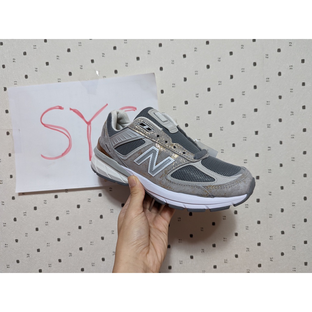 SYG New Balance 990v5 us7B=24cm 月光灰銀 美製 W990BM5 990v4 女鞋