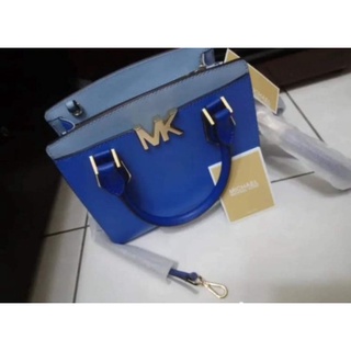 二手現貨 MK 正品 MichaelKors 撞色藍 MOTT 經典 托特 肩背 手提 斜揹包 兩用包 精品 時尚 氣質