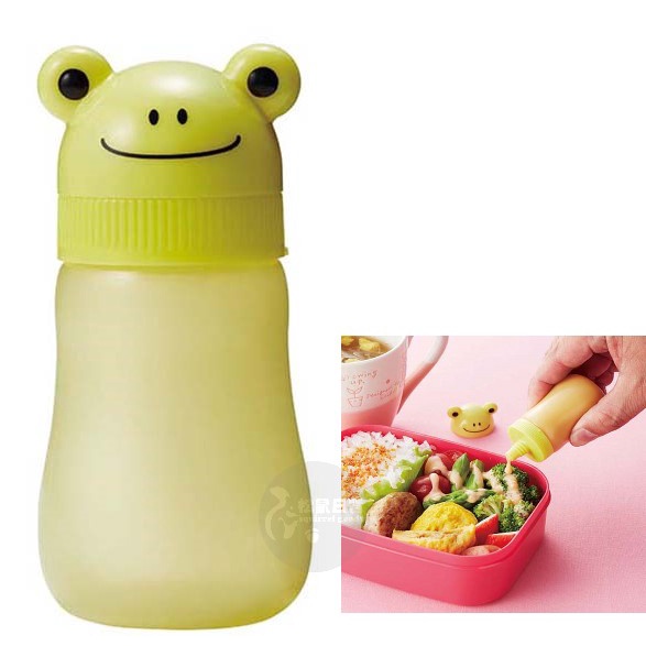 ♡松鼠日貨♡日本 m'sa 正版 青蛙 造型 攜帶 醬料罐 醬料瓶 醬油 沙拉醬 番茄醬 瓶