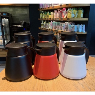 680ml /880ml家用熱水壺小容量暖水瓶304不鏽鋼雙層真空保溫壺咖啡壺禮品大容量紅色黑色白色