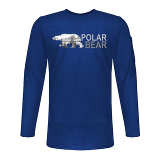 【POLAR BEAR】男麻花數位印花T恤-藍麻-21T35