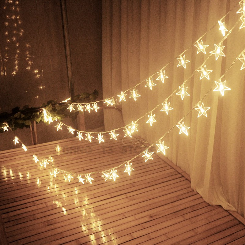 星星燈串 LED燈串 場地佈置 情人節 LED燈 求婚 生日 聖誕節 星星燈 裝飾品 燈泡 電池款【HW06】