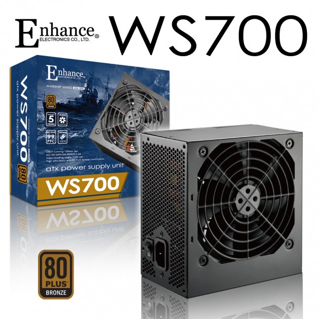 Enhance WS700 700W 電源供應器 (80Plus銅牌) 五年保固 總騏科技