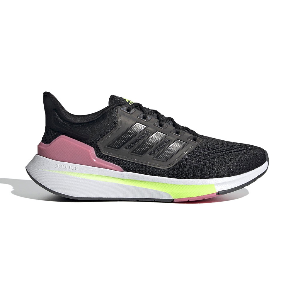 Adidas EQ21 RUN 女 黑紫 輕量 環保 透氣 避震 運動 慢跑鞋 H68076