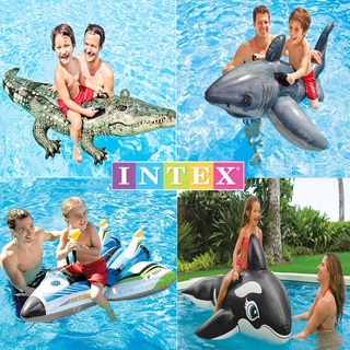 【Rising】（intex 坐騎）充氣座騎 充氣浮排 鱷魚 充氣鯊魚 鯨魚 戰鬥機 泳圈 浮床 游泳 戲水 游泳池