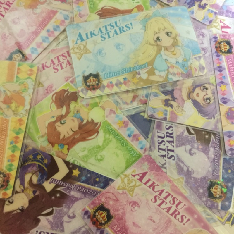 「咩瑞日本」偶像學園 偶像活動 aikatsu stars 白鳥姬 虹野夢 S4 白銀莉莉 粉絲卡 粉絲證 第一代